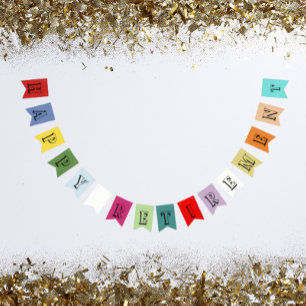 Bannière À Fanions Parti de retraite heureux multicolore