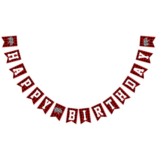 Bannière À Fanions Partie rouge de joyeux anniversaire d'ours de (Tout)