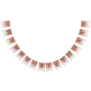 Bannière À Fanions Parties scintillant Glam Sweet 16 Rose Parties sci