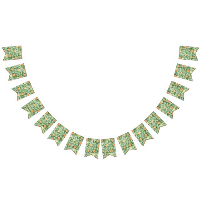 Bannière À Fanions Peach Green Mariage Spring Pastel (Tout)