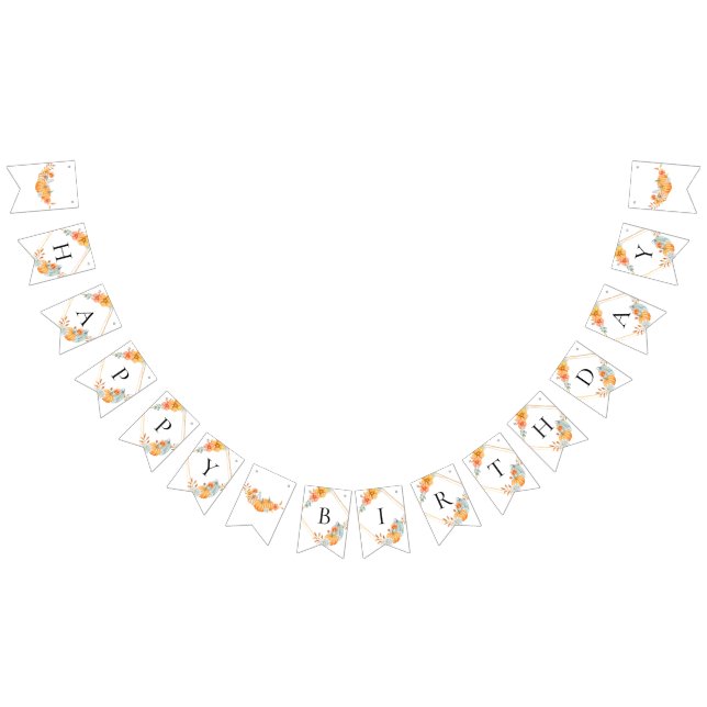 Bannière À Fanions Petite Citrouille 1er anniversaire aquarelle autom (Tout)