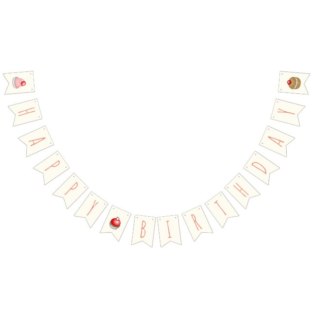 Bannière À Fanions Petits gâteaux (Tout)