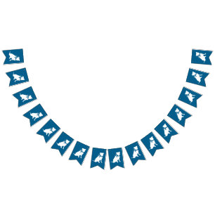 Bannière À Fanions Pit Bull Baby shower Pitbull Chien Blue Boy