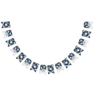 Bannière À Fanions Planètes spatiales et Rockship Anniversaire