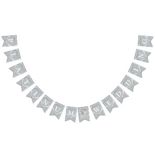 Bannière À Fanions Platinum mariage anniversaire 70ème photo bunting