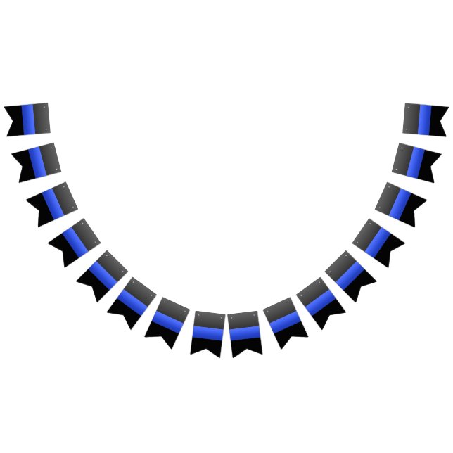 Bannière À Fanions Police de la ligne bleue mince (Tout)