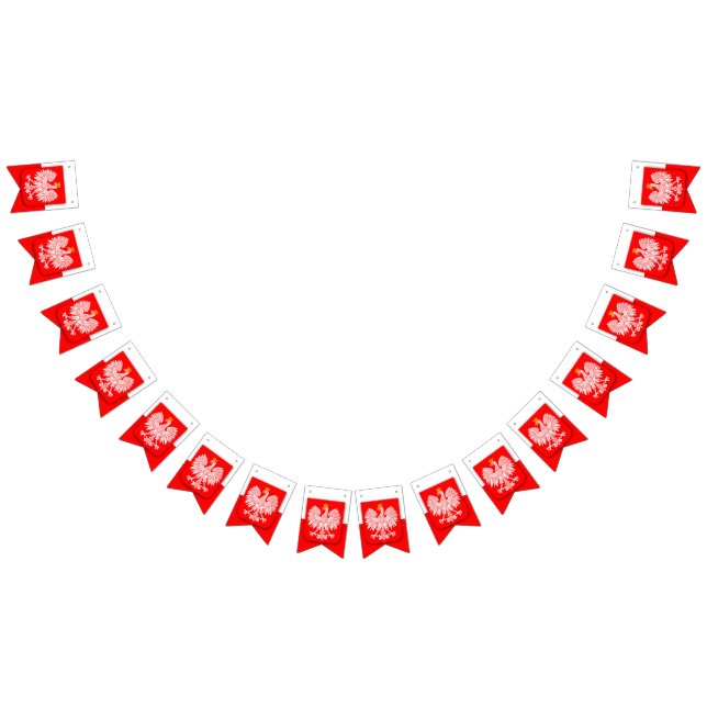 Bannière À Fanions Pologne Polska Polski Emblem Patriotique (Tout)