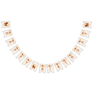 Bannière À Fanions Poochtastic HAPPY BIRTHDAY Nom Opt. on Flag 7