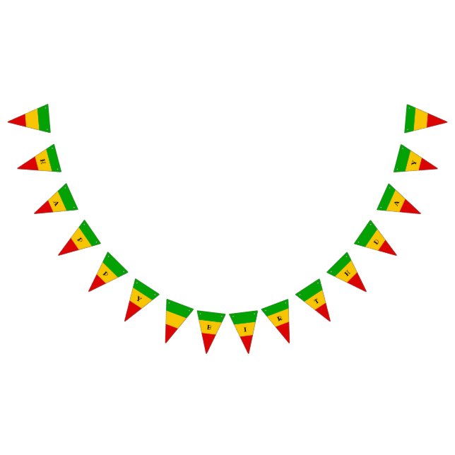 Bannière À Fanions Rasta Flag Reggae Happy Birthday (Tout)