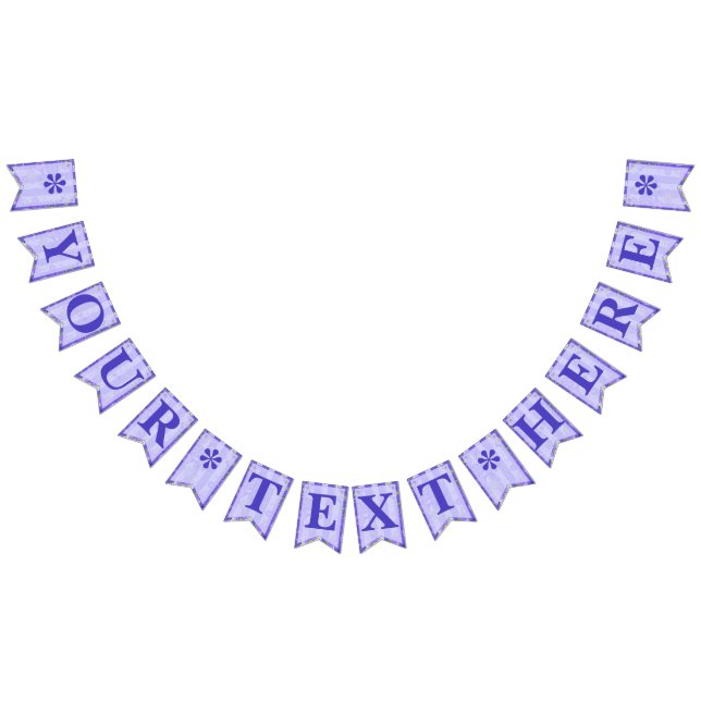 Bannière À Fanions Rayures et machaon pourpres de modèle de fleurs (Tout)