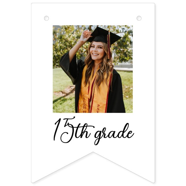 Bannière À Fanions Réalisations des diplômes Niveau d'études Photos M (Qunizième drapeau)