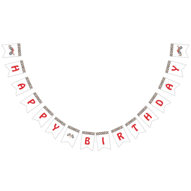 Bannière À Fanions Red 4 Wheeler Quad Vélo Flags (Tout)