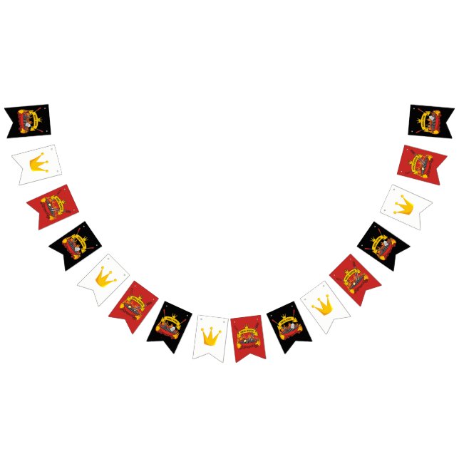Bannière À Fanions Reine du grill, Roi du grill et Couronne (Tout)