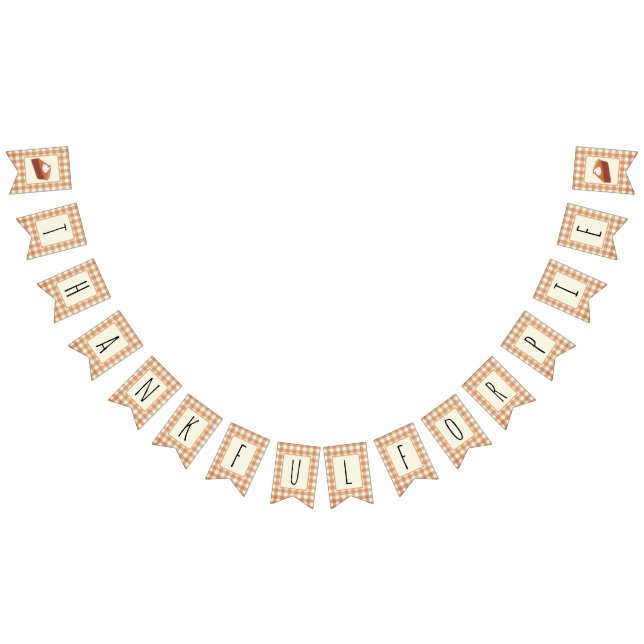 Bannière À Fanions Remerciements pour la pie mignonne Thanksgiving Ba (Tout)