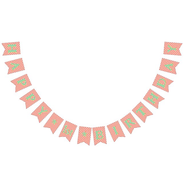 Bannière À Fanions Retro Moderne Joyeux 1er Anniversaire de bundday (Tout)