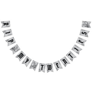 Bannière À Fanions RIP My Twenties 20s Funérailles Thème Anniversaire