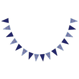 Bannière À Fanions Rosace bleue