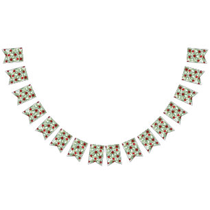 Bannière À Fanions Rose rouge Mariage élégant classique