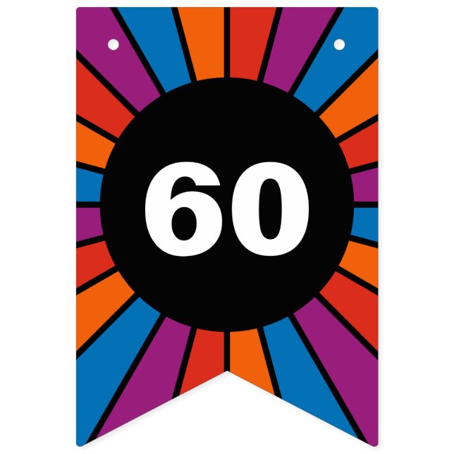 Bannière À Fanions Round Rays Frame 20 + votre backgr. & idées (Premier drapeau)