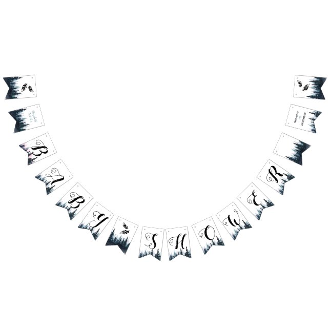 Bannière À Fanions Rustic Adventure bébé garçon bébé douche (Tout)