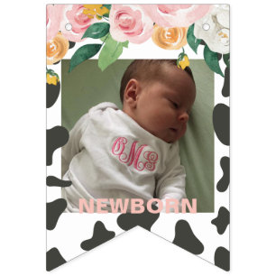 Bannière À Fanions Saint Vache premier anniversaire 12 mois Photo