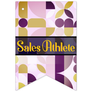 Bannière À Fanions Sales Athlete Modern Geometric Bunting Banner