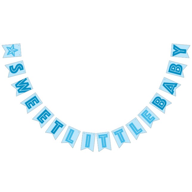 BANNIÈRE À FANIONS SIGNE DOUX DE GARÇON DE ☆ DE BÉBÉ DE ☆ BLEU PETIT (Tout)