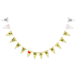 BANNIÈRE À FANIONS SIGNE JUSTE MARIÉ