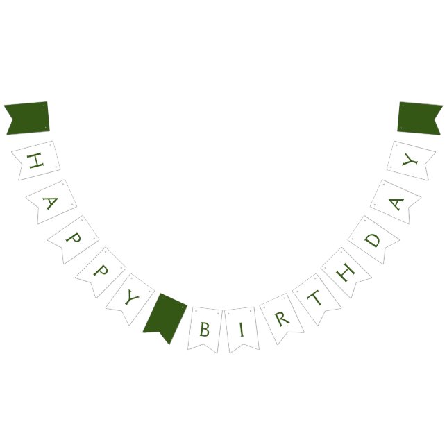 Bannière À Fanions simple minimal happy birthday CUSTOM Bunting Flags (Tout)