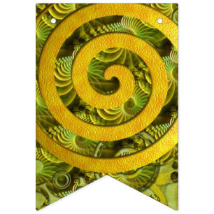 Bannière À Fanions Solde de puissance spirale or
