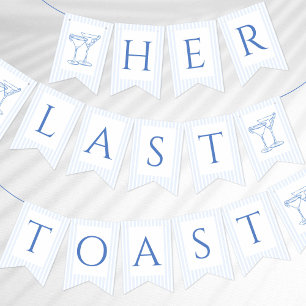 Bannière À Fanions Son Dernier toast sur la côte