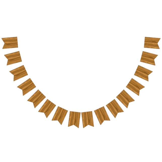Bannière À Fanions Style en bois élégant de grain (Tout)