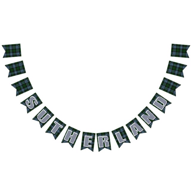 Bannière À Fanions Tartan de secteur de Sutherland (Tout)