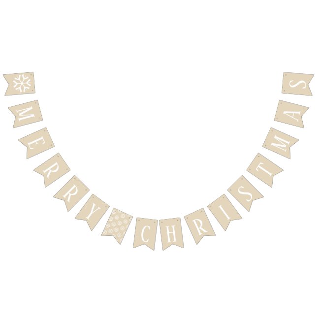 Bannière À Fanions Texte de blanc de Joyeux Noël (Tout)