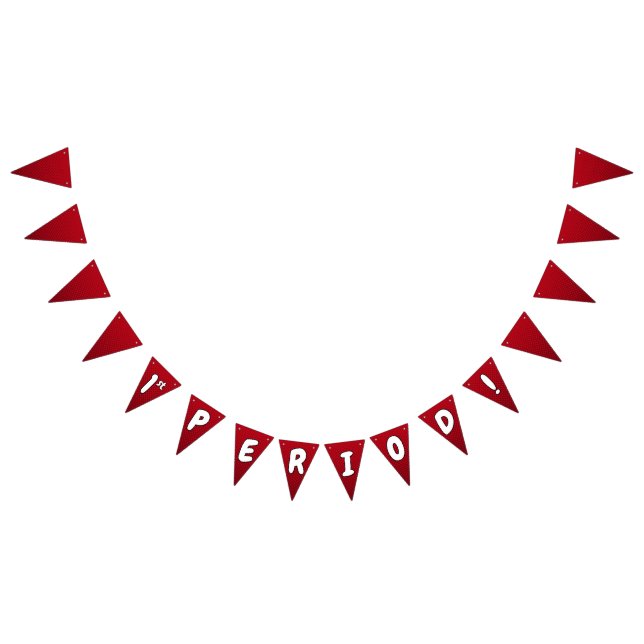 Bannière À Fanions Texte de la bulle rouge blanc de première période (Tout)