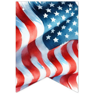Bannière À Fanions Thème du 4 juillet Guirlande patriotique