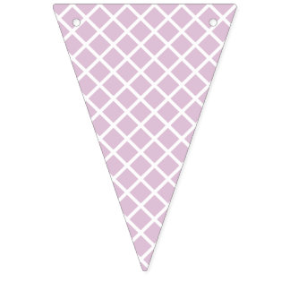 Bannière À Fanions Trellis Diamant | Lilas Chaud