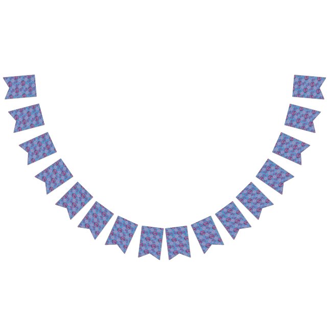 Bannière À Fanions Très Periwinkiss lèvres dans les nuances de violet (Tout)