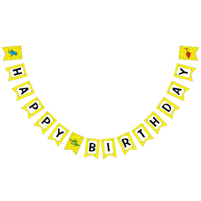 Bannière À Fanions Un poisson deux poissons - premier anniversaire (Tout)