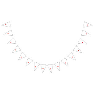 Bannière À Fanions Une fleur de pavot rouge vif avec des pétales déli