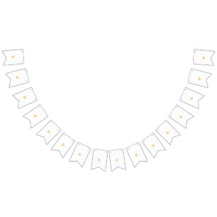 Bannière À Fanions une fleur jaune avec des feuilles sur un arrière -