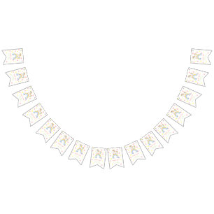 Bannière À Fanions Unicorn Rainbow Magic One First Birthday