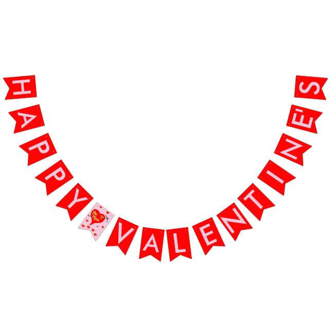 Bannière À Fanions Valentine soit le mien les coeurs rouges donnant (Tout)