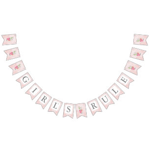 Bannière À Fanions Valentines Jour Fille rose Règle Coeur Cactus