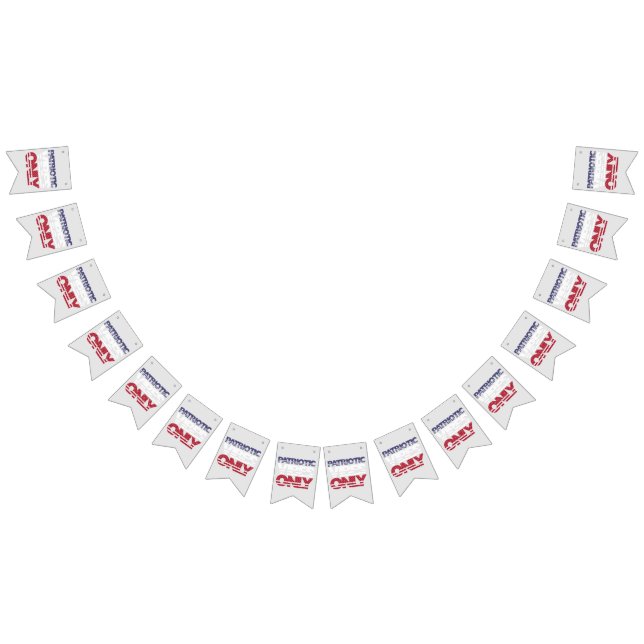 Bannière À Fanions Vibes patriotiques seulement Étoiles et rayures US (Tout)