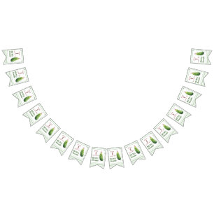 Bannière À Fanions Watercolor Concomber Big Dill fête d'anniversaire