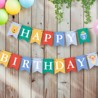 Bannière À Fanions Winnie l'Ooh | Joyeux anniversaire