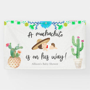 Bannière Baby shower Muchacho bébé mexicain