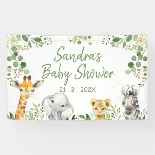 Bannière Baby shower Safari Neutre Genre Folid