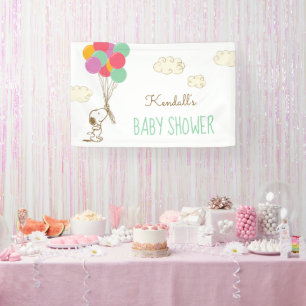 Bannière Baby shower Snoopy et Ballons
